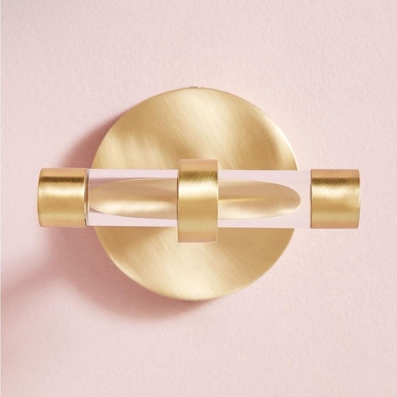 Anthropologie Mikayla Lucite Towel Hook NEW Defect - Picture 3 of 12